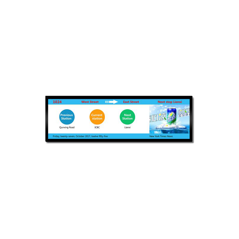 Màn hình thanh kéo dài 48 inch tùy chỉnh cho màn hình LCD tàu điện ngầm